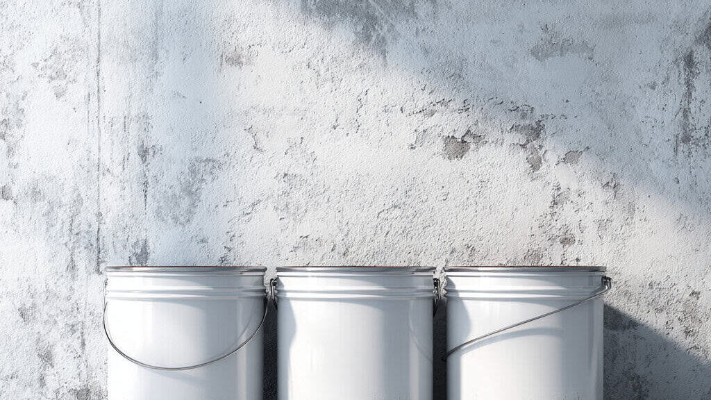 Concrete basement wall with waterproofing paint for foundation protection and mold prevention.