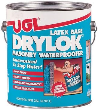 The UGL 27513 1G White Latex Base Drylok Waterproofer is a waterproofing product designed to protect interior and exterior masonry surfaces from water intrusion. It is commonly used to prevent water from seeping through basement walls, concrete, brick, and other porous surfaces.